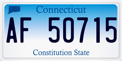 CT license plate AF50715