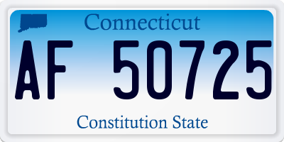 CT license plate AF50725