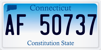 CT license plate AF50737