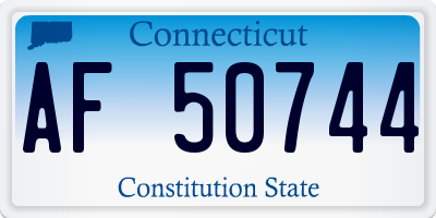 CT license plate AF50744