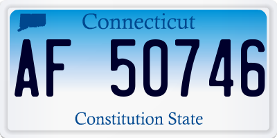 CT license plate AF50746