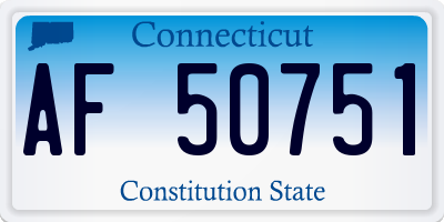 CT license plate AF50751
