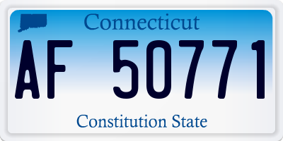 CT license plate AF50771