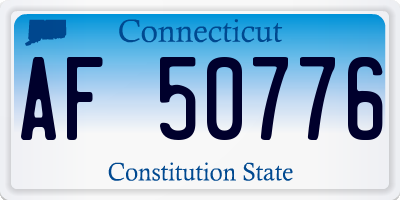 CT license plate AF50776