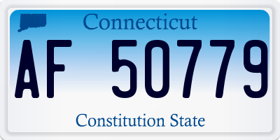 CT license plate AF50779