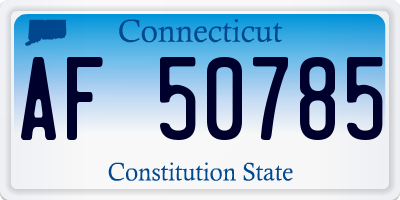 CT license plate AF50785