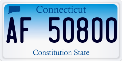 CT license plate AF50800