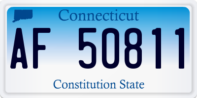 CT license plate AF50811