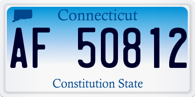 CT license plate AF50812
