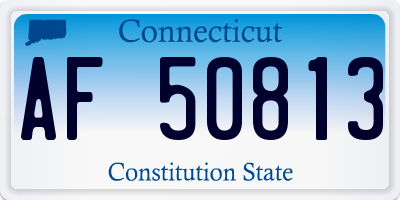 CT license plate AF50813