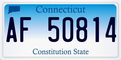CT license plate AF50814