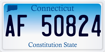 CT license plate AF50824