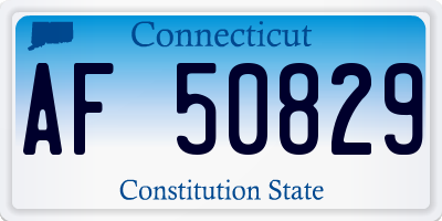 CT license plate AF50829