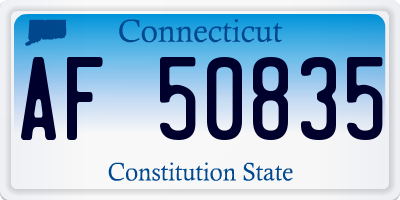 CT license plate AF50835