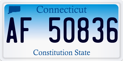 CT license plate AF50836