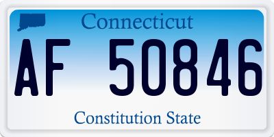 CT license plate AF50846