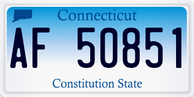 CT license plate AF50851