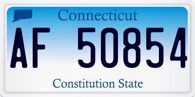 CT license plate AF50854