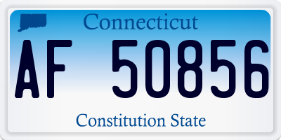 CT license plate AF50856