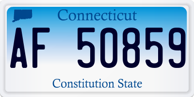 CT license plate AF50859