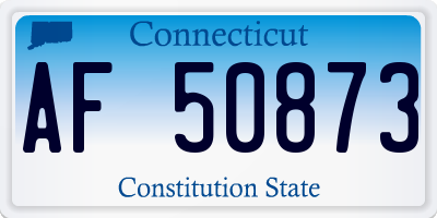 CT license plate AF50873