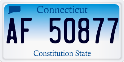 CT license plate AF50877