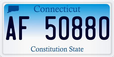 CT license plate AF50880