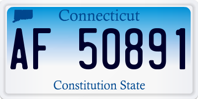 CT license plate AF50891