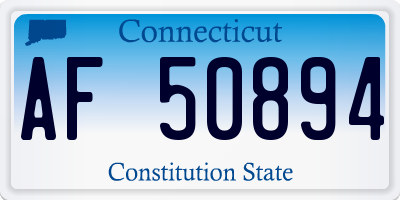 CT license plate AF50894