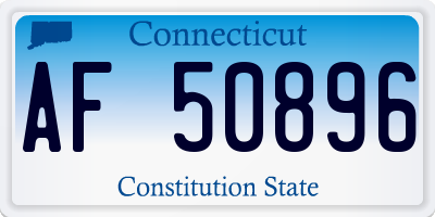 CT license plate AF50896