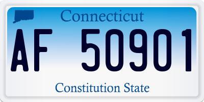 CT license plate AF50901