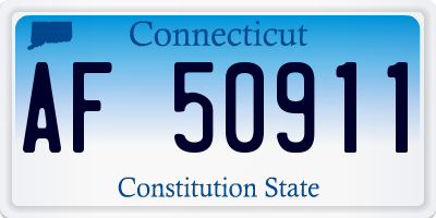 CT license plate AF50911