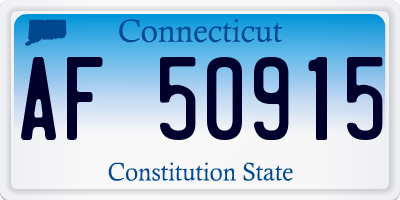 CT license plate AF50915