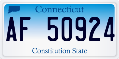 CT license plate AF50924