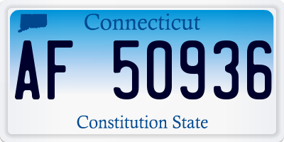 CT license plate AF50936