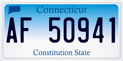CT license plate AF50941