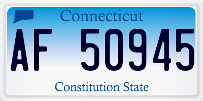 CT license plate AF50945