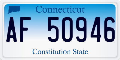 CT license plate AF50946