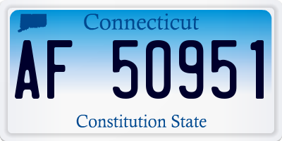 CT license plate AF50951