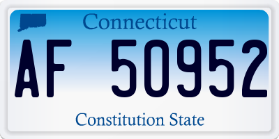 CT license plate AF50952