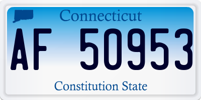 CT license plate AF50953