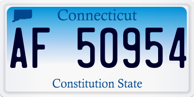 CT license plate AF50954