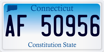 CT license plate AF50956