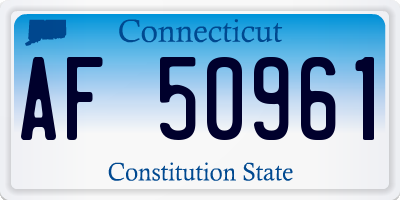 CT license plate AF50961