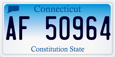 CT license plate AF50964