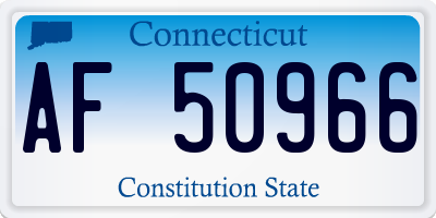 CT license plate AF50966