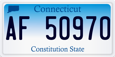 CT license plate AF50970