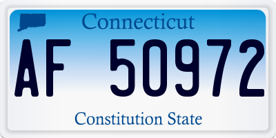 CT license plate AF50972