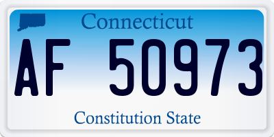 CT license plate AF50973