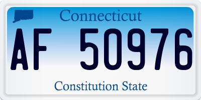CT license plate AF50976